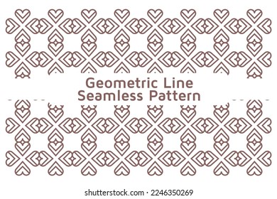 Texture in Geometric Line Ornamental Style on White Background