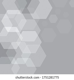 patrón geométrico de textura.Papel abstracto Patrón de fondo blanco hexagonal con espacio de copia. Vector Premium