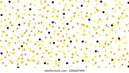 texture of gold sequins, glitter on white background