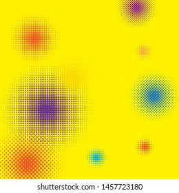 texture gradient circles wow! pop art sketch grunge vector illustration