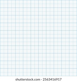 Texture of graph paper, Blue line paper sheet. Squared paper seamless pattern for school notebook. Millimeter paper pattern. Graph 4x4 per inch. Editable Hieroglyphs Notebook. Vector illustration