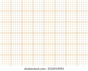 Texture of graph paper orange grid line paper sheet