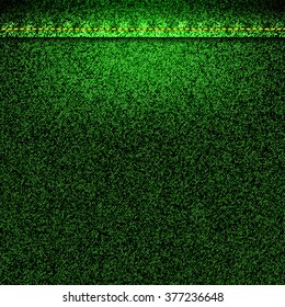 Texture of green jeans fabric as background. Vector EPS10