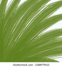 Texture green leaves long stripes digital watercolor, background, backdrop, base. Vector illustration
