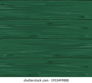 Texture of green wooden boards. Vector.	