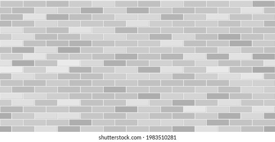 Textur graue Ziegelwand. Nahtloser Hintergrund. Design-Hintergrund. Vektorgrafik