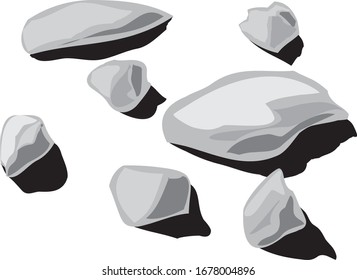  texture with grey stones on white background, vector design illustration, eps 10