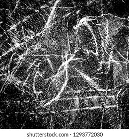 The texture of grunge is monochrome. Black and white background of scratches, chips, scuffs. Vintage, old surface pattern