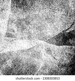 The texture of grunge is monochrome. Black and white background of scratches, chips, scuffs. Vintage, old surface pattern