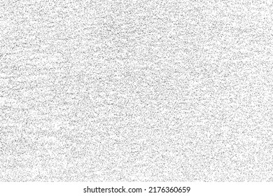 Textura negra angustiada. Textura granulada oscura sobre fondo blanco. El polvo sobrante texturado. Partículas de ruido de grano. Efecto blanco roto. Elementos de diseño gruesos. Ilustración del vector, EPS 10.