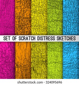 Texture for Grungy Effect . Crackling textures set