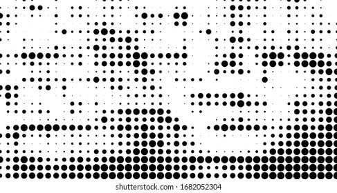 The texture of halftone. Abstract background of black dots on white