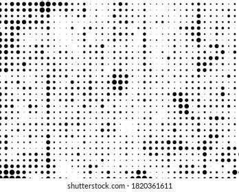 The texture of halftone. Abstract background of black dots on white