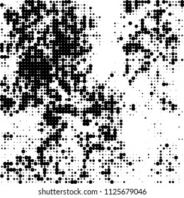 The texture of halftone is black and white. Abstract dot pattern