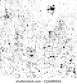 The texture of halftone is black and white. Abstract dot pattern