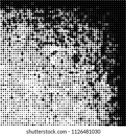 The texture of halftone is black and white. Abstract dot pattern