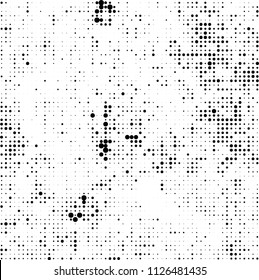 The texture of halftone is black and white. Abstract dot pattern
