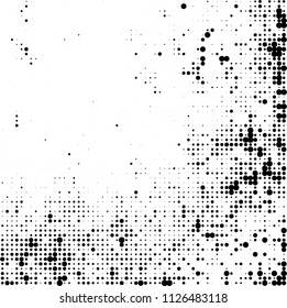 The texture of halftone is black and white. Abstract dot pattern