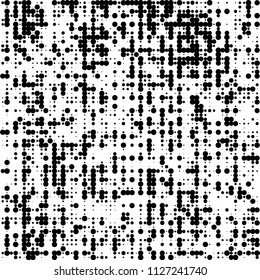 The texture of halftone is black and white. Abstract dot pattern