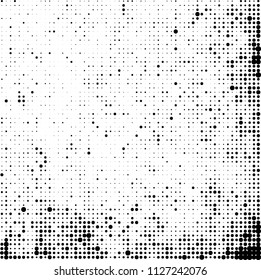 The texture of halftone is black and white. Abstract dot pattern