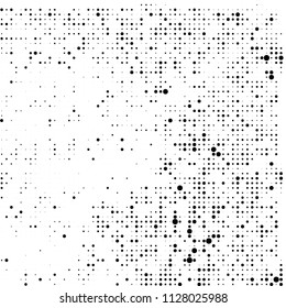 The texture of halftone is black and white. Abstract dot pattern