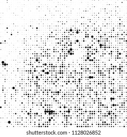 The texture of halftone is black and white. Abstract dot pattern