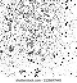 The texture of halftone is black and white. Abstract dot pattern