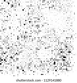 The texture of halftone is black and white. Abstract dot pattern