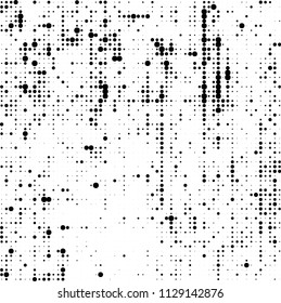 The texture of halftone is black and white. Abstract dot pattern