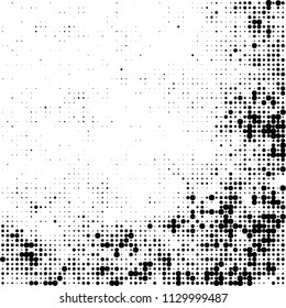 The texture of halftone is black and white. Abstract dot pattern
