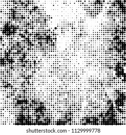 The texture of halftone is black and white. Abstract dot pattern