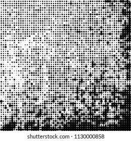 The texture of halftone is black and white. Abstract dot pattern