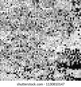 The texture of halftone is black and white. Abstract dot pattern