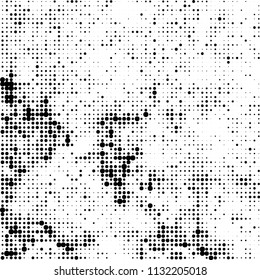 The texture of halftone is black and white. Abstract dot pattern