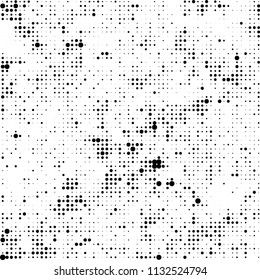 The texture of halftone is black and white. Abstract dot pattern