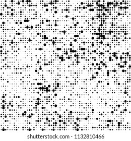 The texture of halftone is black and white. Abstract dot pattern