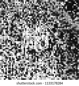 The texture of halftone is black and white. Abstract dot pattern