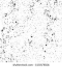The texture of halftone is black and white. Abstract dot pattern