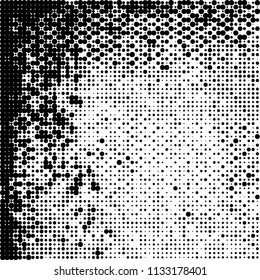 The texture of halftone is black and white. Abstract dot pattern