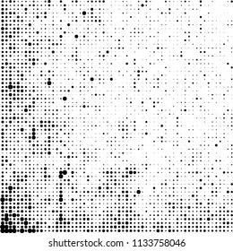 The texture of halftone is black and white. Abstract dot pattern