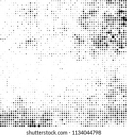 The texture of halftone is black and white. Abstract dot pattern