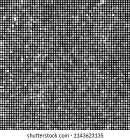 The texture of halftone is black and white. Chaotic pattern of dots