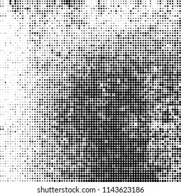 The texture of halftone is black and white. Chaotic pattern of dots