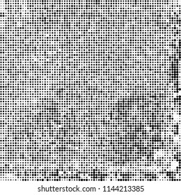 The texture of halftone is black and white. Chaotic pattern of dots