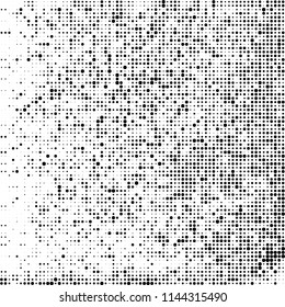 The texture of halftone is black and white. Chaotic pattern of dots