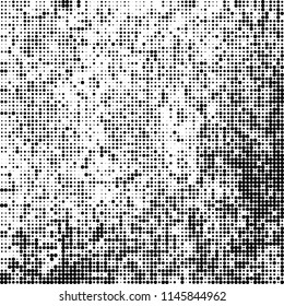 The texture of halftone is black and white. Chaotic pattern of dots