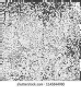 The texture of halftone is black and white. Chaotic pattern of dots
