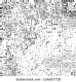 The texture of halftone is black and white. Chaotic pattern of dots