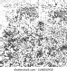The texture of halftone is black and white. Chaotic pattern of dots