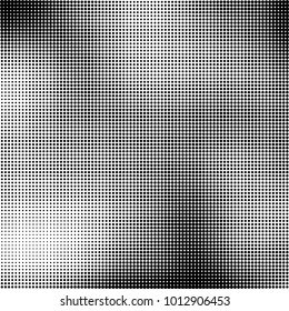 The texture of halftone black and white. Monochrome abstract futuristic background. The pattern of dots of ink for printing and creating your own unique design for business cards, posters, labels